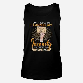 Funny Postal Worker Mail Carrier Courier Unisex Tank Top - Thegiftio UK