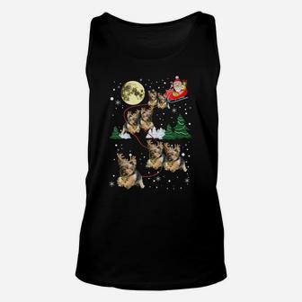 Funny Reindeer Yorkie Xmas Christmas Dog Lovers Gift Sweatshirt Unisex Tank Top | Crazezy UK