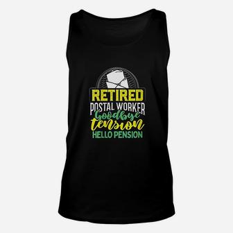 Funny Retirement Mailman Party Gifts Retired Postal Worker Unisex Tank Top - Thegiftio UK