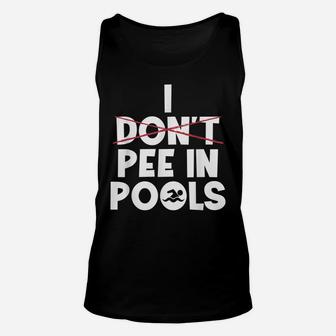 Funny Retro Vintage Swimmer I Dont Pee In Pools Unisex Tank Top | Crazezy AU