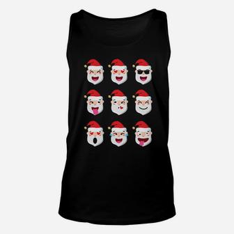 Funny Santa Claus Emotion Unisex Tank Top - Monsterry
