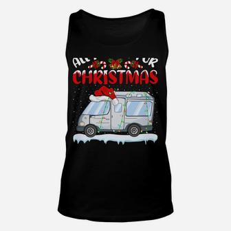 Funny Santa Hat All I Want For Christmas Is A Camper Van Sweatshirt Unisex Tank Top | Crazezy UK