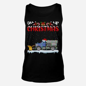 Funny Santa Hat All I Want For Christmas Is A Snow Plow Sweatshirt Unisex Tank Top | Crazezy