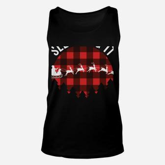 Funny Santa Sleigh Christmas Quote Sleighing It Pun Saying Unisex Tank Top | Crazezy CA
