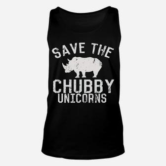Funny Save The Chubby Unicorns Fat Rhino Vintage Unisex Tank Top | Crazezy AU