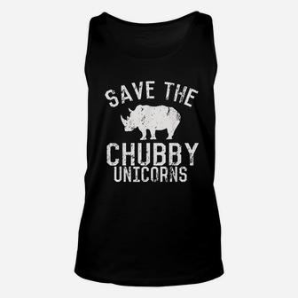 Funny Save The Chubby Unicorns Fat Rhino Vintage Unisex Tank Top | Crazezy CA