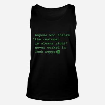 Funny Sayings Tech Support Unisex Tank Top | Crazezy