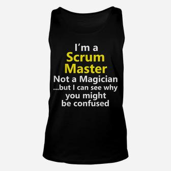 Funny Scrum Master Job Agile Project Risk Leader Office Gift Unisex Tank Top | Crazezy