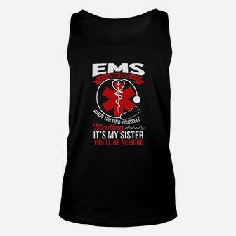 Funny Sister Ems Gift Emt Gift Proud Unisex Tank Top | Crazezy CA
