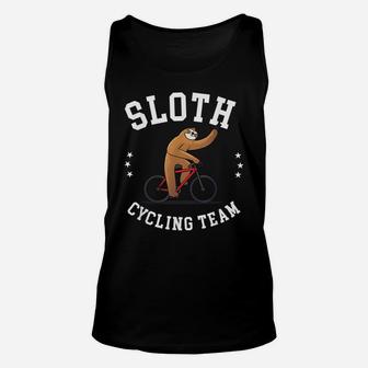 Funny Sloth Bicycle Shirt - Sloth Cycling Team Unisex Tank Top | Crazezy