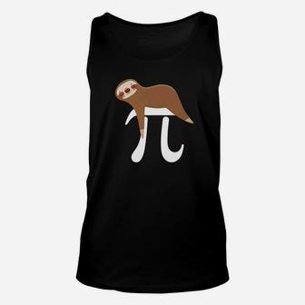 Funny Sloth Pi Number Pi Day For Math Lover Nerd Unisex Tank Top - Thegiftio UK