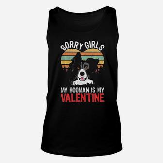 Funny Sorry Dog Puppy Lovers Border Collie Valentines Unisex Tank Top - Monsterry UK