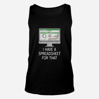 Funny Spreadsheets Office Nerdy Coworker Gift Unisex Tank Top - Thegiftio UK