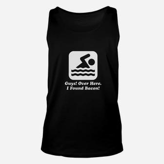 Funny Swimmer Over Here I Found Bacon Unisex Tank Top | Crazezy DE