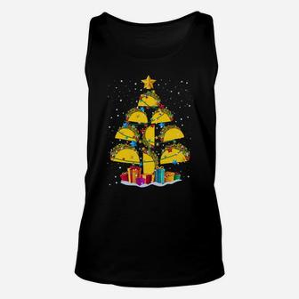 Funny Tacos Lovers Christmas Tree Noel Favorite Foods Xmas Sweatshirt Unisex Tank Top | Crazezy UK
