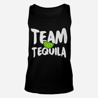 Funny Team Tequila With Green Lime Salt Group Costume Unisex Tank Top | Crazezy