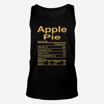 Funny Thanksgiving Christmas Food Apple Pie Nutrition Facts Unisex Tank Top | Crazezy UK