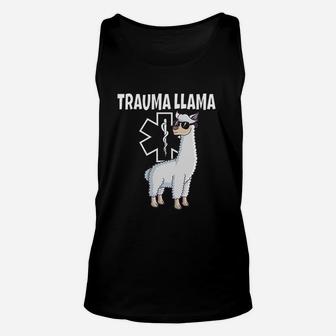 Funny Trauma Llama Emt Design Ems Medic Gift Unisex Tank Top | Crazezy