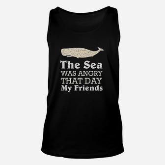 Funny Tv Vandelay Sea Was Angry That Day Costanza Graphic Unisex Tank Top | Crazezy