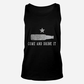 Funny Vintage Drinking Come And Take Drink It Beer Unisex Tank Top | Crazezy CA