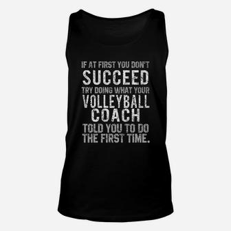 Funny Volleyball Coach Long Sleeve Shirt Cool Sports Quote Unisex Tank Top | Crazezy