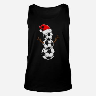 Funny Xmas Christmas Holiday Santa Snowman Ball Gifts Soccer Unisex Tank Top | Crazezy DE