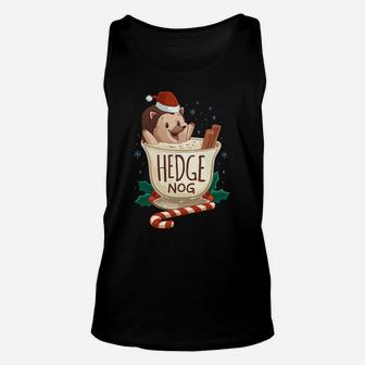 Funny Xmas Hedge Nog Hedgehog Eggnog Christmas Unisex Tank Top | Crazezy AU