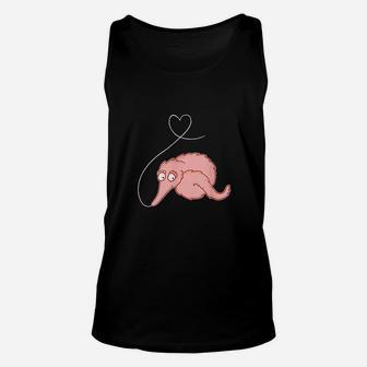 Fuzzy Worm On A String Meme With Heart Unisex Tank Top | Crazezy