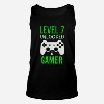 Gamer 7Th Birthday Funny Gift - Level 7 Unlocked Gamer Unisex Tank Top | Crazezy CA