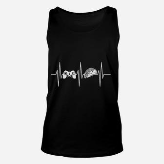 Gamer Gaming Lover Heartbeat Video Gaming Unisex Tank Top | Crazezy AU