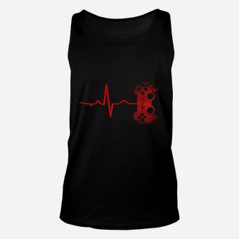 Gamer Heartbeat Video Games Gaming Unisex Tank Top | Crazezy AU