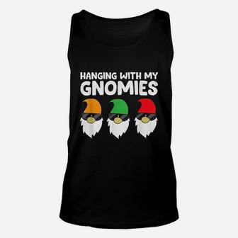 Garden Gnomes Hanging With My Gnomies Unisex Tank Top - Thegiftio UK
