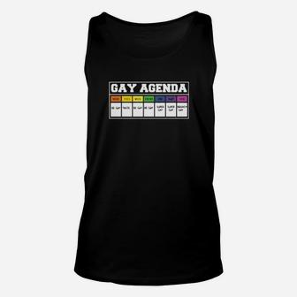 Gay Agenda Mon Tues Wed Thurs Fri Sat Sun Be Gay Tacos Unisex Tank Top - Monsterry DE