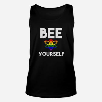 Gay Pride Bee Yourself Coming Out Lgbtq Rainbow Cute Unisex Tank Top - Monsterry
