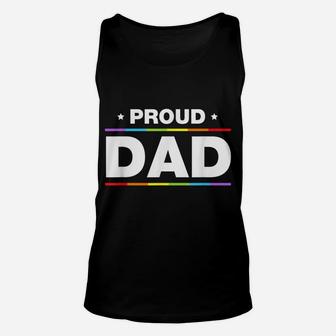 Gay Pride Proud Dad Lgbt Parent Father's Day Gift Unisex Tank Top | Crazezy