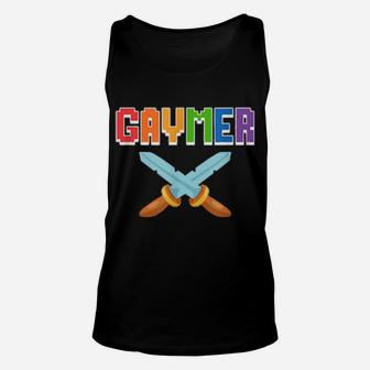 Gaymer Gay Lesbian Gamer Video Game Lgbt Pride Unisex Tank Top - Monsterry CA