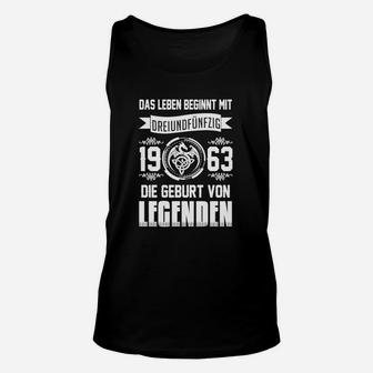 Geburt von Legenden 1963 Unisex TankTop, Jubiläums-Tee zum 59. Geburtstag - Seseable