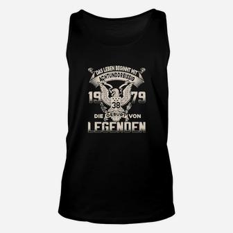 Geburtsjahr 1979 Legenden Unisex TankTop, Personalisiertes Retro Design - Seseable