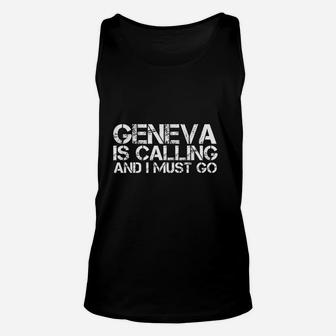 Geneva Ny New York Funny City Trip Home Roots Usa Gift Unisex Tank Top - Thegiftio