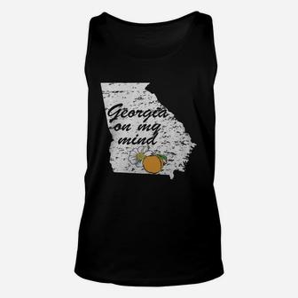 Georgia On My Mind T-shirt Atlanta Peach State Southern Unisex Tank Top - Thegiftio UK