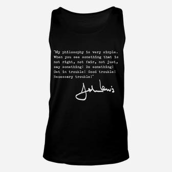 Get In Good Necessary Trouble Shirt Gift For Social Justice Unisex Tank Top | Crazezy DE