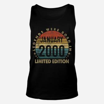 Gift 21 Years Old Legends January 2000 21St Birthday Gifts Unisex Tank Top | Crazezy AU
