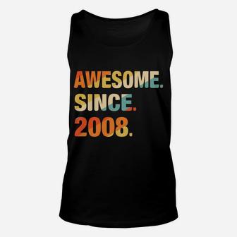 Gift For 13 Years Old Awesome Since 2008 13Th Birthday Retro Unisex Tank Top | Crazezy DE