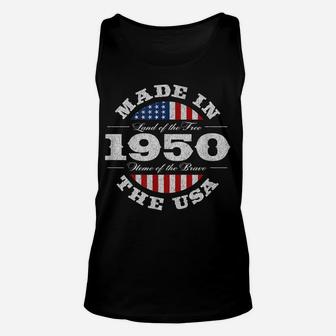 Gift For 70 Year Old Usa 1950 70Th Birthday Unisex Tank Top | Crazezy DE