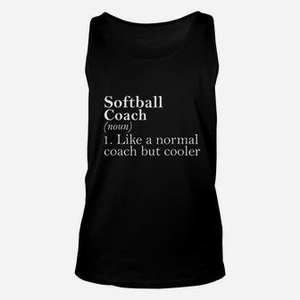 Gift For Softball Coach Definition Funny Softball Coach Unisex Tank Top | Crazezy