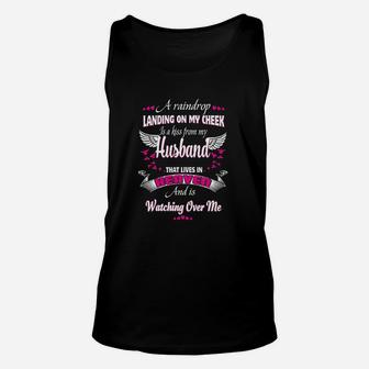 Gift My Husband That Lives In Heaven And Is Watching Over Me Unisex Tank Top | Crazezy