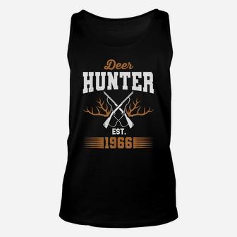 Gifts For 55 Year Old Deer Hunter 1966 Hunting 55Th Birthday Unisex Tank Top | Crazezy UK