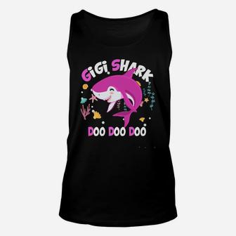 Gigi Shark Gift From Wife Son Daughter And Grand Sons Unisex Tank Top | Crazezy DE