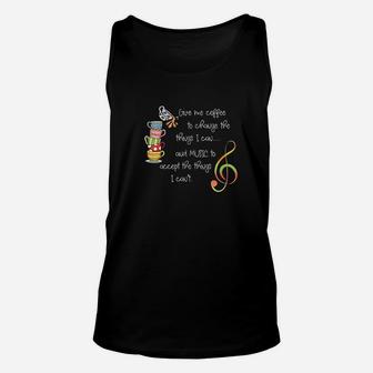 Give Me Coffee Or Music Coffee And Music Lovers Unisex Tank Top | Crazezy AU