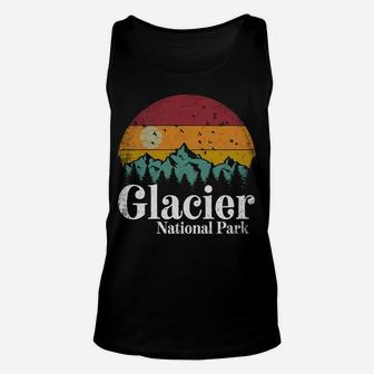 Glacier National Park Retro Style Hiking Vintage Camping Sweatshirt Unisex Tank Top | Crazezy AU